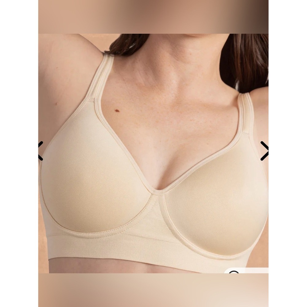 NWT Truekind Wireless Lift T Shirt bra Chai Beige  XL